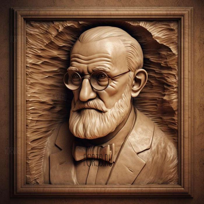 Sigmund Freud 1 3d stl модель для ЧПУ